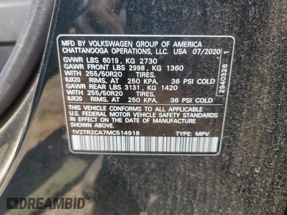 ✅ 2021 Volkswagen Atlas SEL Premium • VIN: 1V2TR2CA7MC514918 • Lot: 56557645. Wystawiony na Copart z przebiegiem 34 148 mil. Bezpłatny archiwum sprzedaży aukcyjnych z USA i szczegółowy raport historii pojazdu na DreamBid. Zdjęcie 13.