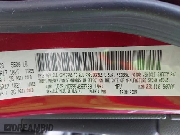 ✅ 2016 Jeep Cherokee Latitude • VIN: 1C4PJMCS9GW263739 • Lot: 43728551. Listed on IAAI with 171,452 mi. Free auction sales archive from the USA and detailed vehicle history report at DreamBid. Image 9.