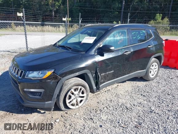 ✅ 2018 Jeep Compass Sport • VIN: 3C4NJCAB1JT359138 • Lot: 43522229. Listed on IAAI with 206,239 mi. Free auction sales archive from the USA and detailed vehicle history report at DreamBid. Image 2.
