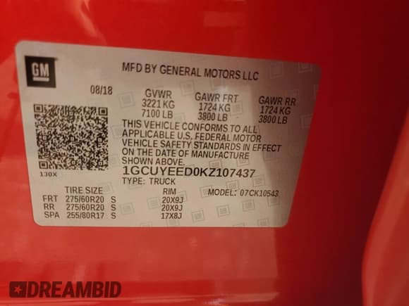 ✅ 2019 Chevrolet Silverado 1500 RST • VIN: 1GCUYEED0KZ107437 • Lot: 68592324. Wystawiony na Copart z przebiegiem 83 890 mil. Bezpłatny archiwum sprzedaży aukcyjnych z USA i szczegółowy raport historii pojazdu na DreamBid. Zdjęcie 13.