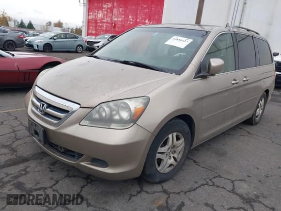 ✅ 2005 Honda Odyssey EX-L • VIN: 5FNRL38655B018463 • Лот: 43850427. Опубликован ранее на IAAI с пробегом 152 802 миль. Бесплатный доступ к архиву аукционных продаж из США и подробный отчёт об истории автомобиля на DreamBid. Изображение 2.