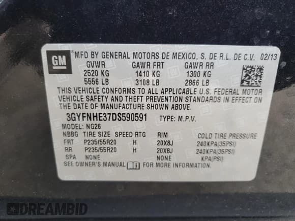 ✅ 2013 Cadillac SRX Performance Collection • VIN: 3GYFNHE37DS590591 • Lot: 47113005. Listed on Copart with 150,202 mi. Free auction sales archive from the USA and detailed vehicle history report at DreamBid. Image 13.