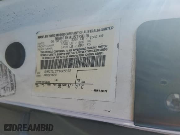 ✅ 1991 Mercury Capri • VIN: 6MPCT01Z7M8605232 • Лот: 47616935. Опубликован ранее на Copart с пробегом 88 915 миль. Бесплатный доступ к архиву аукционных продаж из США и подробный отчёт об истории автомобиля на DreamBid. Изображение 12.