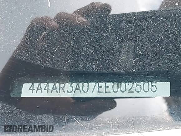 2014 Mitsubishi Outlander ES with VIN 4A4AR3AU7EE002506, listed as a IAAI auction lot 43083381 with 87,329 mi miles and . Bid and sale history available at DreamBid. Image 13.