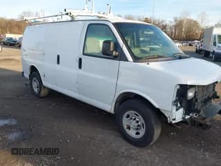 ✅ 2015 Chevrolet Express Cargo • VIN: 1GCWGFCF6F1158810 • Lot: 43760047. Listed on IAAI with Not provided. Free auction sales archive from the USA and detailed vehicle history report at DreamBid. Image 1.