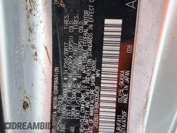 ✅ 2008 Toyota FJ Cruiser • VIN: JTEBU11F88K008428 • Lot: 80370255. Wystawiony na Copart z przebiegiem Nie podano. Bezpłatny archiwum sprzedaży aukcyjnych z USA i szczegółowy raport historii pojazdu na DreamBid. Zdjęcie 13.