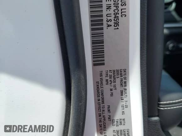 2023 Jeep Grand Cherokee Altitude X with VIN 1C4RJHAG0PC645951, listed as a Copart auction lot 55732255 with 27,185 mi miles and Salvage title. Bid and sale history available at DreamBid. Image 14.