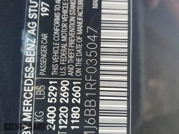 ✅ 2024 Mercedes-Benz CLE • VIN: W1KMJ6BB1RF035047 • Lot: 69927335. Listed on Copart with 4,703 mi. Free auction sales archive from the USA and detailed vehicle history report at DreamBid. Image 13.