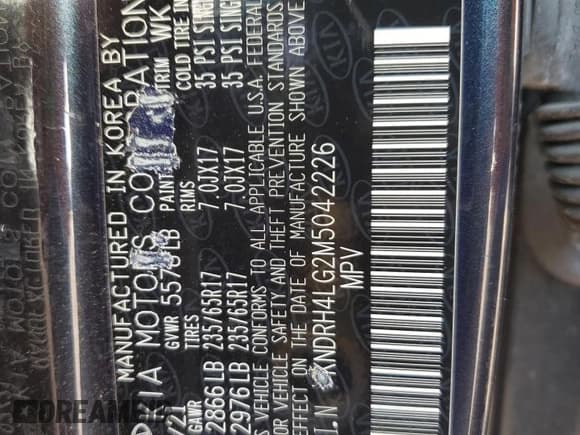 ✅ 2021 Kia Sorento EX • VIN: KNDRH4LG2M5042226 • Lot: 80205105. Wystawiony na Copart z przebiegiem 79 220 mil. Bezpłatny archiwum sprzedaży aukcyjnych z USA i szczegółowy raport historii pojazdu na DreamBid. Zdjęcie 13.