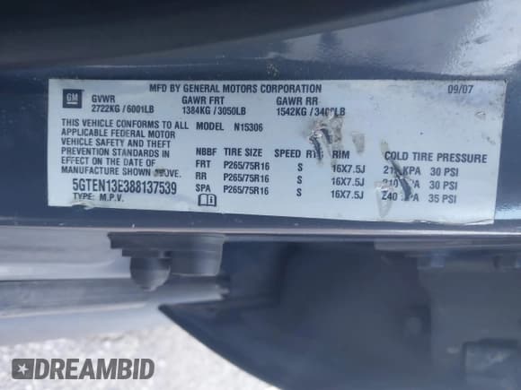 ✅ 2008 Hummer H3 SUV • VIN: 5GTEN13E388137539 • Lot: 42810535. Wystawiony na IAAI z przebiegiem 165 852 mil. Bezpłatny archiwum sprzedaży aukcyjnych z USA i szczegółowy raport historii pojazdu na DreamBid. Zdjęcie 9.