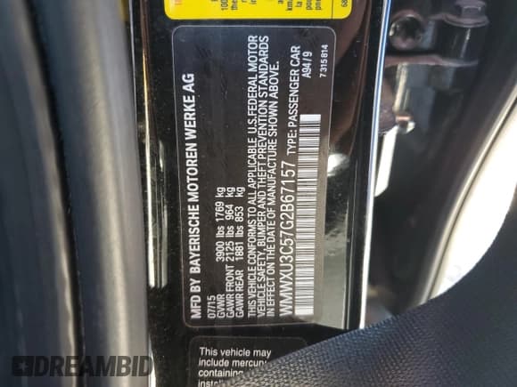 ✅ 2016 MINI Hardtop 4 Door S • VIN: WMWXU3C57G2B67157 • Lot: 43728215. Listed on Copart with 118,995 mi. Free auction sales archive from the USA and detailed vehicle history report at DreamBid. Image 14.