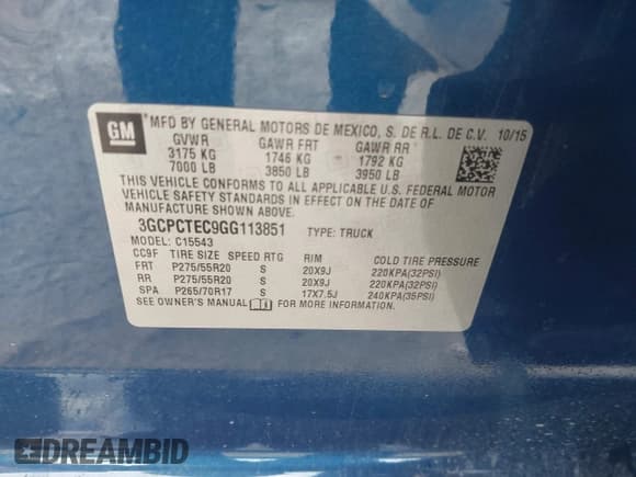 ✅ 2016 Chevrolet Silverado 1500 High Country • VIN: 3GCPCTEC9GG113851 • Лот: 43719222. Опубликован ранее на IAAI с пробегом 143 682 миль. Бесплатный доступ к архиву аукционных продаж из США и подробный отчёт об истории автомобиля на DreamBid. Изображение 9.