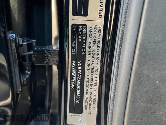 ✅ 2013 Bentley Continental GT • VIN: SCBFC7ZA0DC083202 • Lot: 89721625. Listed on Copart with 94,164 mi. Free auction sales archive from the USA and detailed vehicle history report at DreamBid. Image 10.