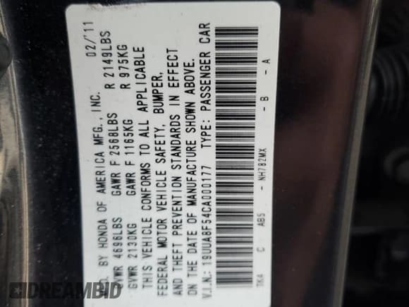 ✅ 2012 Acura TL Technology • VIN: 19UUA8F54CA000177 • Lot: 91225915. Wystawiony na Copart z przebiegiem 144 850 mil. Bezpłatny archiwum sprzedaży aukcyjnych z USA i szczegółowy raport historii pojazdu na DreamBid. Zdjęcie 12.