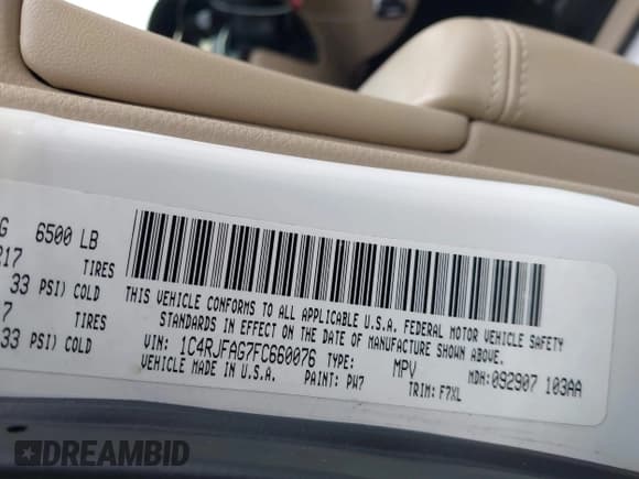 ✅ 2015 Jeep Grand Cherokee Laredo • VIN: 1C4RJFAG7FC660076 • Lot: 43646083. Wystawiony na IAAI z przebiegiem 139 150 mil. Bezpłatny archiwum sprzedaży aukcyjnych z USA i szczegółowy raport historii pojazdu na DreamBid. Zdjęcie 9.