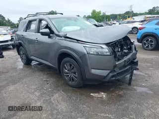 2024 Nissan Pathfinder SV with VIN 5N1DR3BA1RC201072, listed as a IAAI auction lot 42376285 with 22,038 mi miles and . Bid and sale history available at DreamBid. Image 1.