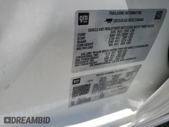 ✅ 2025 Chevrolet Silverado 1500 • VIN: 1GCUKAED6SZ154644 • Лот: 66683085. Опубликован ранее на Copart с пробегом 11 770 миль. Бесплатный доступ к архиву аукционных продаж из США и подробный отчёт об истории автомобиля на DreamBid. Изображение 12.