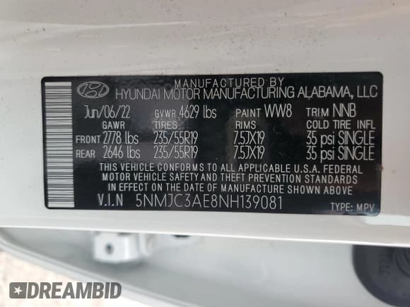 ✅ 2022 Hyundai Tucson SEL • VIN: 5NMJC3AE8NH139081 • Lot: 56310394. Wystawiony na Copart z przebiegiem 15 156 mil. Bezpłatny archiwum sprzedaży aukcyjnych z USA i szczegółowy raport historii pojazdu na DreamBid. Zdjęcie 12.