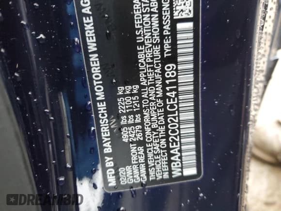 ✅ 2020 BMW 8 Series 840i • VIN: WBAAE2C02LCE41189 • Лот: 37305074. Опубликован ранее на Copart с пробегом Не указан. Бесплатный доступ к архиву аукционных продаж из США и подробный отчёт об истории автомобиля на DreamBid. Изображение 12.