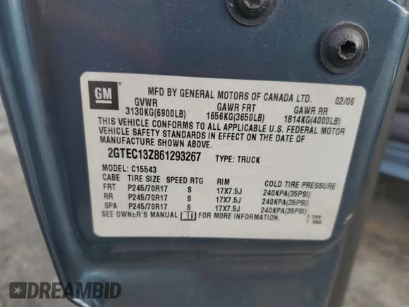 ✅ 2006 GMC Sierra 1500 SLE1 • VIN: 2GTEC13Z861293267 • Лот: 93955845. Опубликован ранее на Copart с пробегом 136 204 миль. Бесплатный доступ к архиву аукционных продаж из США и подробный отчёт об истории автомобиля на DreamBid. Изображение 12.