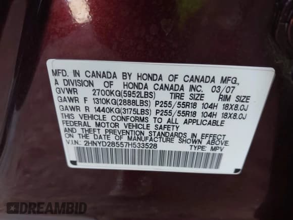 ✅ 2007 Acura MDX Sport • VIN: 2HNYD28557H533528 • Lot: 42553848. Wystawiony na IAAI z przebiegiem 169 778 mil. Bezpłatny archiwum sprzedaży aukcyjnych z USA i szczegółowy raport historii pojazdu na DreamBid. Zdjęcie 9.