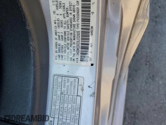 ✅ 2003 Honda Civic LX SSRS • VIN: 1HGEM22633L032405 • Lot: 81492185. Wystawiony na Copart z przebiegiem 244 928 mil. Bezpłatny archiwum sprzedaży aukcyjnych z USA i szczegółowy raport historii pojazdu na DreamBid. Zdjęcie 13.