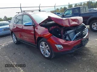 ✅ 2018 Chevrolet Equinox Premier • VIN: 2GNAXVEVXJ6129543 • Лот: 43584104. Опубликован ранее на IAAI с пробегом 54 807 миль. Бесплатный доступ к архиву аукционных продаж из США и подробный отчёт об истории автомобиля на DreamBid. Изображение 1.