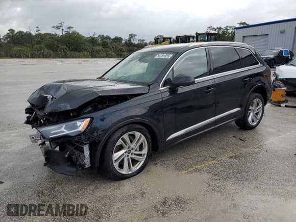 ✅ 2022 Audi Q7 Prestige • VIN: WA1VXBF75ND014309 • Лот: 85081835. Опубликован ранее на Copart с пробегом 51 361 миль. Бесплатный доступ к архиву аукционных продаж из США и подробный отчёт об истории автомобиля на DreamBid. Изображение 1.