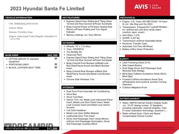 ✅ 2023 Hyundai Santa Fe Limited • VIN: 5NMS4DAL2PH518148 • Lot: 71262453. Wystawiony na Copart z przebiegiem 18 703 mil. Bezpłatny archiwum sprzedaży aukcyjnych z USA i szczegółowy raport historii pojazdu na DreamBid. Zdjęcie 12.