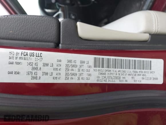 ✅ 2018 Jeep Grand Cherokee Sterling • VIN: 1C4RJFBT8JC236538 • Lot: 43417655. Listed on IAAI with 82,616 mi. Free auction sales archive from the USA and detailed vehicle history report at DreamBid. Image 9.