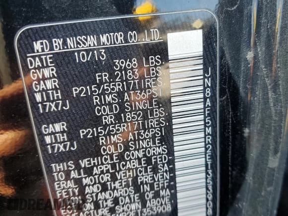 ✅ 2014 Nissan Juke S • VIN: JN8AF5MR2ET353908 • Лот: 81139675. Опубликован ранее на Copart с пробегом 92 464 миль. Бесплатный доступ к архиву аукционных продаж из США и подробный отчёт об истории автомобиля на DreamBid. Изображение 15.