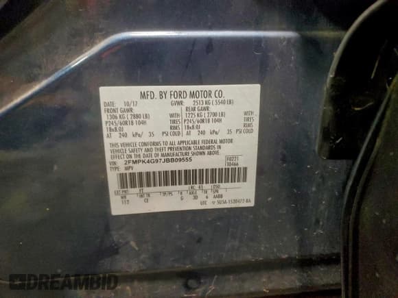 ✅ 2018 Ford Edge SE • VIN: 2FMPK4G97JBB09555 • Lot: 94357685. Wystawiony na Copart z przebiegiem 145 814 mil. Bezpłatny archiwum sprzedaży aukcyjnych z USA i szczegółowy raport historii pojazdu na DreamBid. Zdjęcie 13.