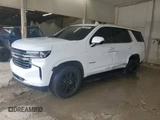 2022 Chevrolet Tahoe LT z VIN 1GNSKNKD8NR265419, wystawiony jako Copart lot #80908505 z przebiegiem 51 914 mil mil oraz Szkoda całkowita • Salvage title. Historia ofert i sprzedaży dostępna na DreamBid. Obrazek 1.