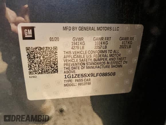 2020 Chevrolet Malibu Premier с VIN 1G1ZE5SX9LF088508, выставлен на аукционе Copart как лот 69315315 с пробегом 75 272 миль миль и Списание • Salvage title. История ставок и продаж доступна на DreamBid. Изображение 13.