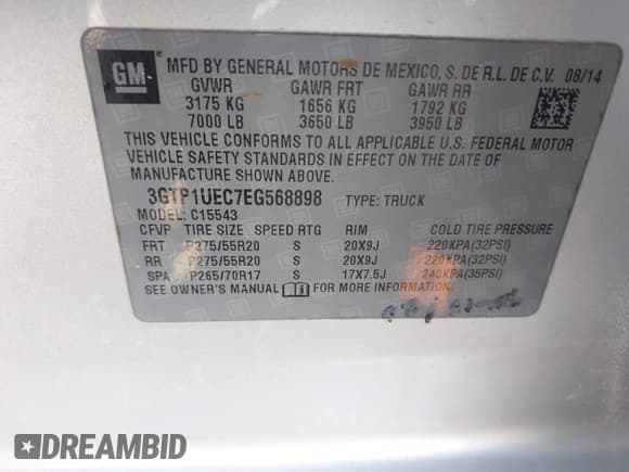 ✅ 2014 GMC Sierra 1500 SLE • VIN: 3GTP1UEC7EG568898 • Lot: 43236337. Wystawiony na IAAI z przebiegiem 123 955 mil. Bezpłatny archiwum sprzedaży aukcyjnych z USA i szczegółowy raport historii pojazdu na DreamBid. Zdjęcie 9.
