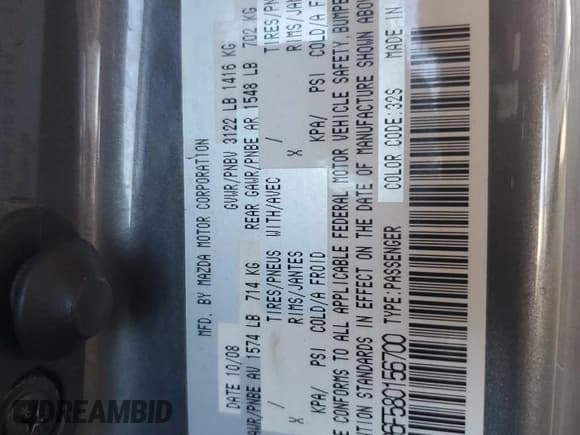 ✅ 2008 Mazda MX-5 Miata Grand Touring • VIN: JM1NC26F580156700 • Lot: 68764645. Listed on Copart with 219,391 mi. Free auction sales archive from the USA and detailed vehicle history report at DreamBid. Image 13.