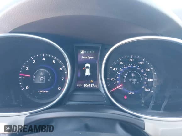 2015 Hyundai Santa Fe Limited with VIN KM8SR4HF5FU122574, listed as a IAAI auction lot 41633822 with 106,717 mi miles and . Bid and sale history available at DreamBid. Image 7.