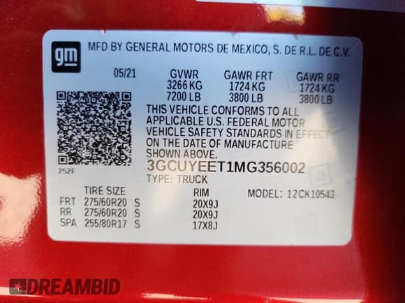 ✅ 2021 Chevrolet Silverado 1500 RST • VIN: 3GCUYEET1MG356002 • Лот: 85653385. Опубликован ранее на Copart с пробегом 78 051 миль. Бесплатный доступ к архиву аукционных продаж из США и подробный отчёт об истории автомобиля на DreamBid. Изображение 12.