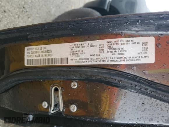 ✅ 2022 Ram 3500 Tradesman • VIN: 3C63RPGL8NG316526 • Лот: 48232865. Опубликован ранее на Copart с пробегом 99 164 миль. Бесплатный доступ к архиву аукционных продаж из США и подробный отчёт об истории автомобиля на DreamBid. Изображение 13.