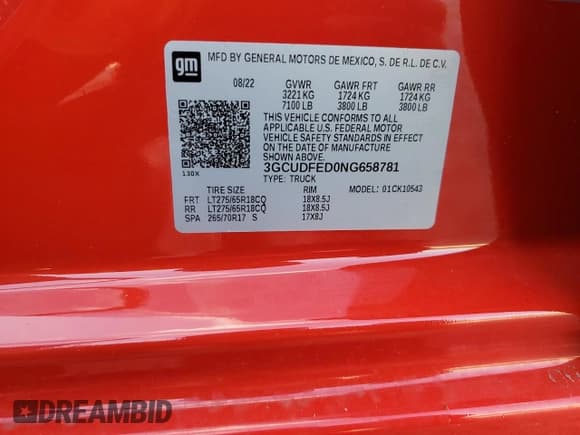 ✅ 2022 Chevrolet Silverado 1500 LT Trail Boss • VIN: 3GCUDFED0NG658781 • Lot: 74665864. Wystawiony na Copart z przebiegiem 13 963 mil. Bezpłatny archiwum sprzedaży aukcyjnych z USA i szczegółowy raport historii pojazdu na DreamBid. Zdjęcie 13.