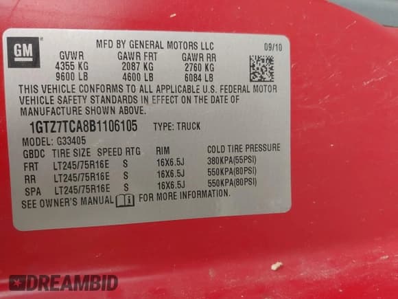 ✅ 2011 GMC Savana • VIN: 1GTZ7TCA8B1106105 • Lot: 42477524. Wystawiony na IAAI z przebiegiem 289 292 mil. Bezpłatny archiwum sprzedaży aukcyjnych z USA i szczegółowy raport historii pojazdu na DreamBid. Zdjęcie 9.