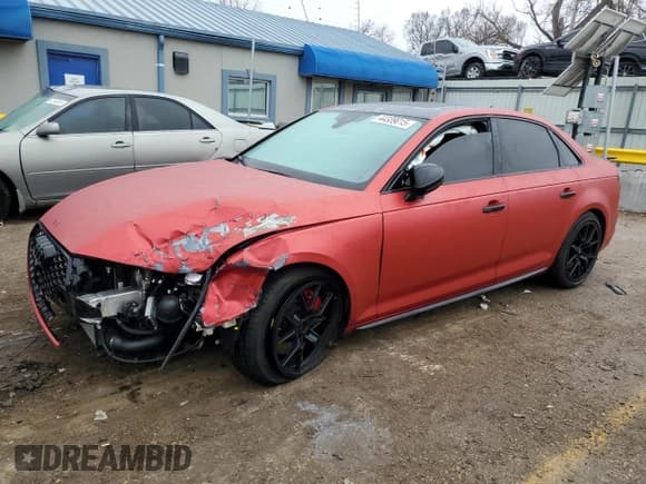 ✅ 2018 Audi A4 Prestige • VIN: WAUFNAF41JA067209 • Lot: 44339015. Listed on Copart with 95,202 mi. Free auction sales archive from the USA and detailed vehicle history report at DreamBid. Image 1.