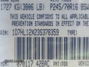 ✅ 2003 Dodge Dakota • VIN: 1D7HL12X23S378359 • Lot: 41649000. Wystawiony na IAAI z przebiegiem 161 092 mil. Bezpłatny archiwum sprzedaży aukcyjnych z USA i szczegółowy raport historii pojazdu na DreamBid. Zdjęcie 9.