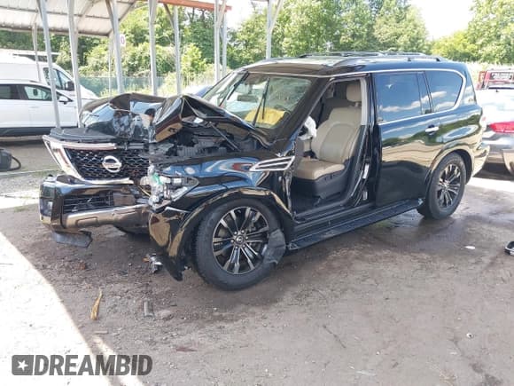 ✅ 2019 Nissan Armada Platinum • VIN: JN8AY2NC5K9580697 • Lot: 42938523. Listed on IAAI with 57,545 mi. Free auction sales archive from the USA and detailed vehicle history report at DreamBid. Image 2.