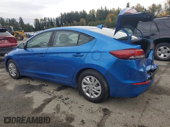 2017 Hyundai Elantra SE with VIN KMHD74LFXHU162142, listed as a Copart auction lot 85402185 with 56,578 mi miles and Salvage title. Bid and sale history available at DreamBid. Image 2.