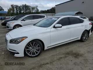 2015 Hyundai Genesis 5.0L z VIN KMHGN4JF9FU062973, wystawiony jako Copart lot #71787414 z przebiegiem 92 373 mil mil oraz Szkoda całkowita • Salvage title. Historia ofert i sprzedaży dostępna na DreamBid. Obrazek 1.