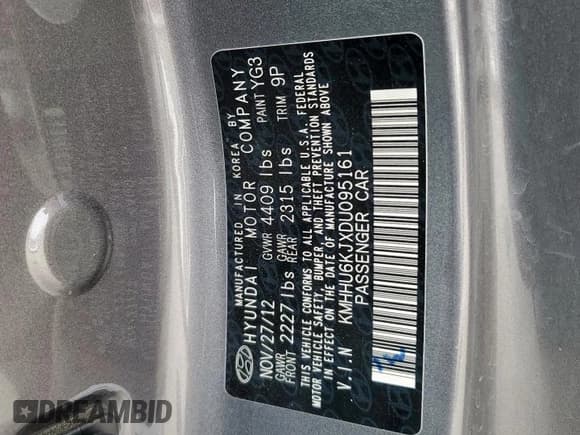✅ 2013 Hyundai Genesis Coupe Grand Touring • VIN: KMHHU6KJXDU095161 • Lot: 47776455. Wystawiony na Copart z przebiegiem 83 751 mil. Bezpłatny archiwum sprzedaży aukcyjnych z USA i szczegółowy raport historii pojazdu na DreamBid. Zdjęcie 14.