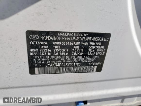 ✅ 2025 Hyundai Ioniq 5 Limited • VIN: 7YAKR4DA1SY001180 • Lot: 84413865. Listed on Copart with 6,091 mi. Free auction sales archive from the USA and detailed vehicle history report at DreamBid. Image 14.