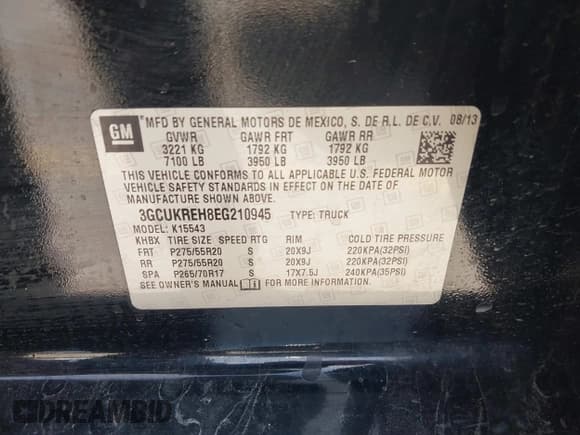 ✅ 2014 Chevrolet Silverado 1500 LT • VIN: 3GCUKREH8EG210945 • Lot: 41718435. Wystawiony na IAAI z przebiegiem 106 320 mil. Bezpłatny archiwum sprzedaży aukcyjnych z USA i szczegółowy raport historii pojazdu na DreamBid. Zdjęcie 9.