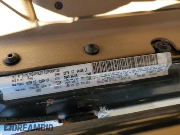 ✅ 2002 Jeep Wrangler Sahara • VIN: 1J4FA59S12P761276 • Lot: 90629975. Listed on Copart with 160,977 mi. Free auction sales archive from the USA and detailed vehicle history report at DreamBid. Image 12.